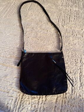 HOBO Classic Black Leather Crossbody Bag - Sleek Everyday Style